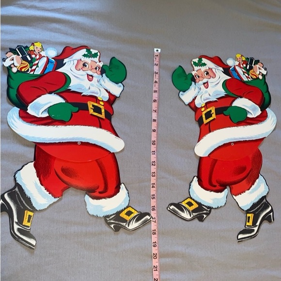 Vintage Cardboard Santa Claus Figure with Folding Legs Christmas Beistle - Picture 2 of 7